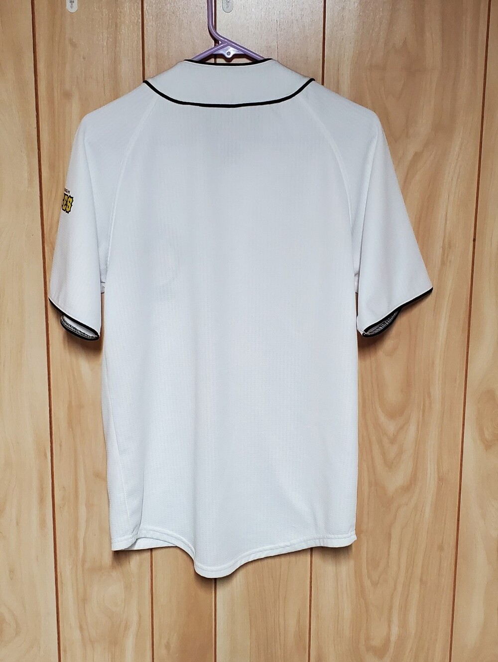 Pittsburgh Pirates Baseball Jersey True Fan White Black Gold Small 34-36 MLB - Picture 6 of 9